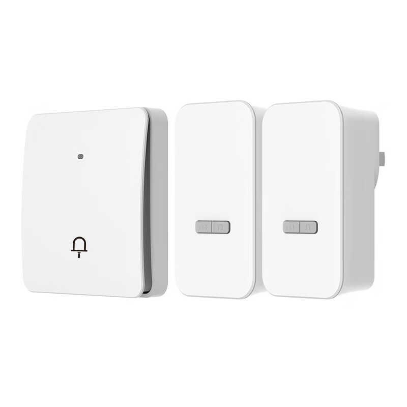 半家用无线门铃叮零自发电一拖二远距离遥控门钟T老人按铃呼叫器