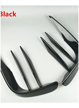 Front Bumgper Fog Lamp Grille Slats Spoiler Flap Wing Decora