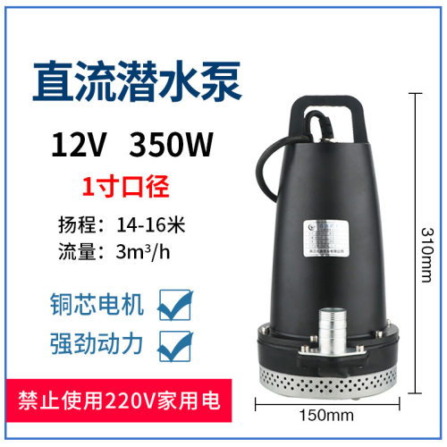 直流潜水泵家用电动车电瓶高扬程农用灌溉浇地浇菜24v48v60v水泵