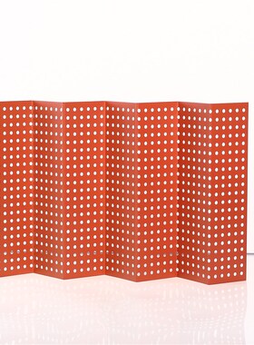 新中式屏风摆件黑色折叠镂空金属网片F软装样板房售楼处饰品工艺