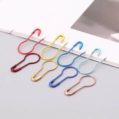 750pacs/box Calabash Gourd Shape Metal Security Safety Pins
