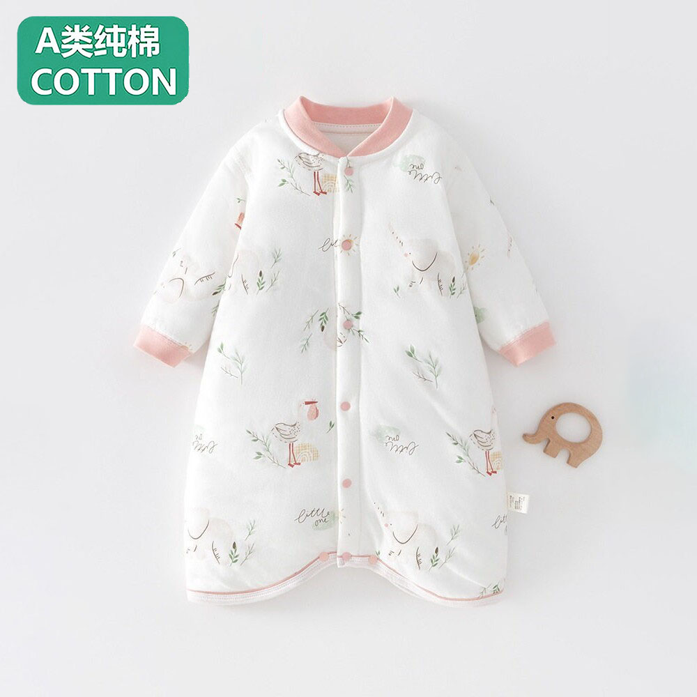 全棉婴儿睡袋春秋儿童冬季薄棉防家居袍/睡袍