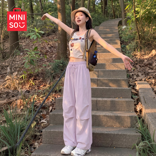 名创优品工装裤女款2026新款夏季