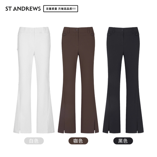 韩国StANDREWS高尔夫开衩喇叭裤