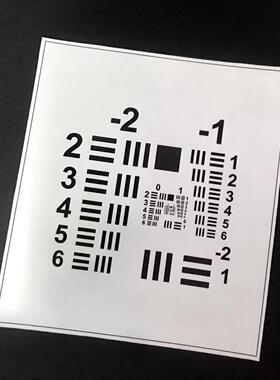 微距医疗内窥光学镜头分辨率测试卡1951USAF高精度显微线对测试图