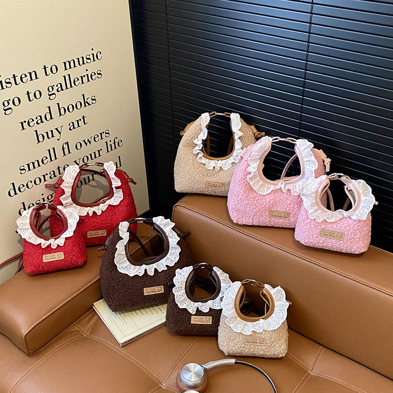 新年毛绒儿童红包压岁钱拜年洋气女童宝宝手提包小女配饰斜挎包