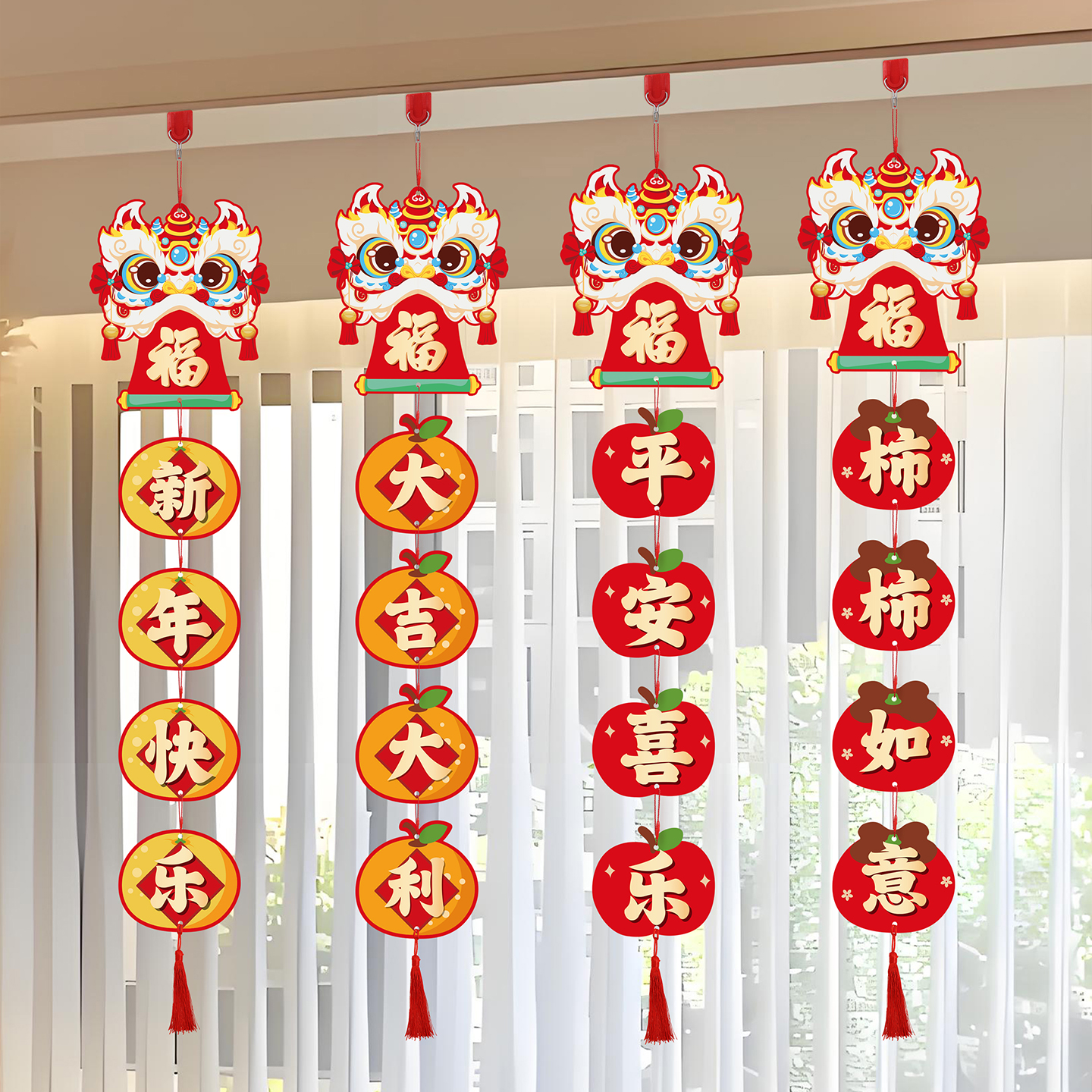 新年装饰马年创意醒狮挂件