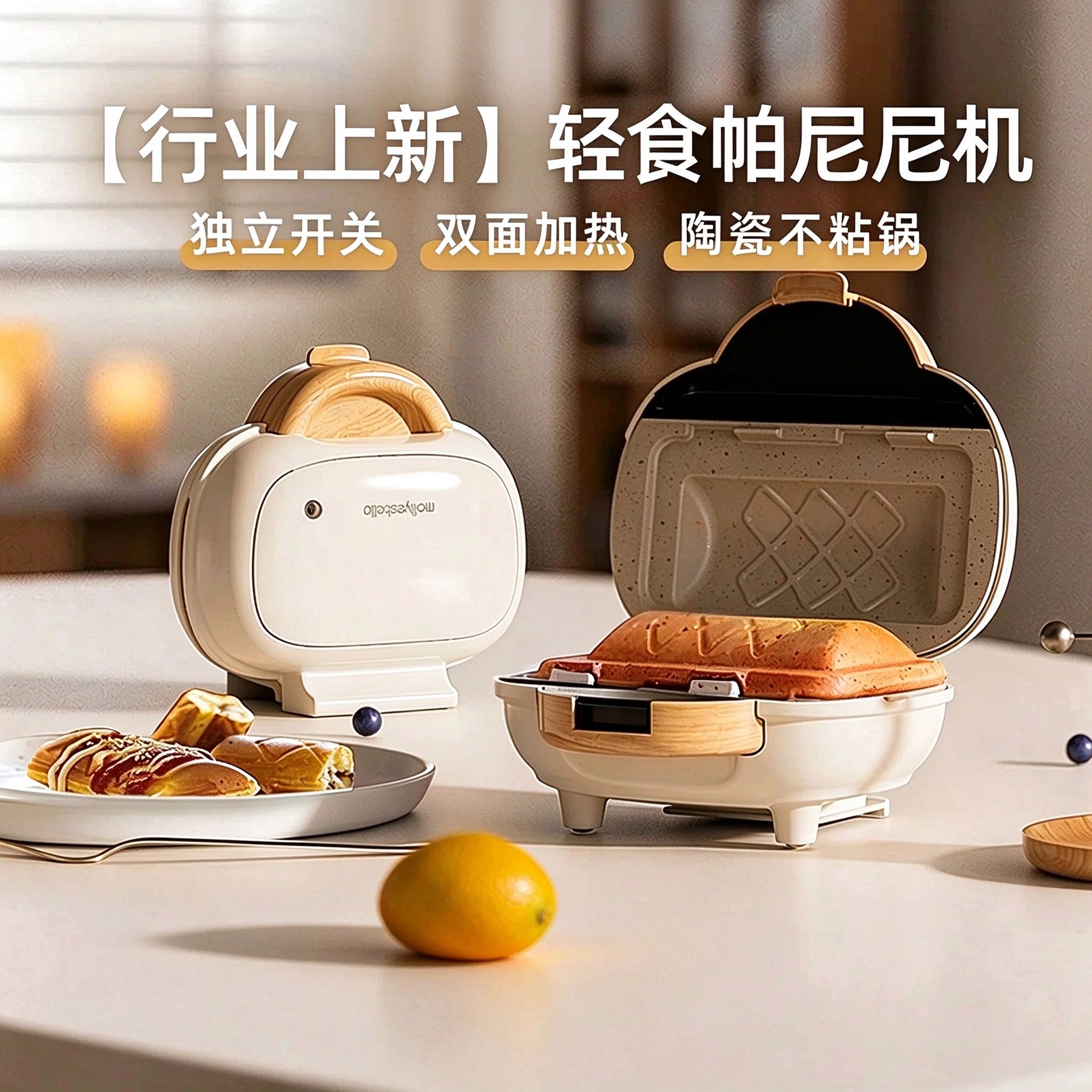 德国2026新款三明治机早餐机家用热压烤面包帕尼尼机多功能吐司机