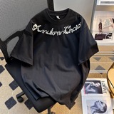 手工珠美式潮牌街头重磅t恤短袖男女时尚痞帅百搭513ADX794P38，商品下架区，星座513A