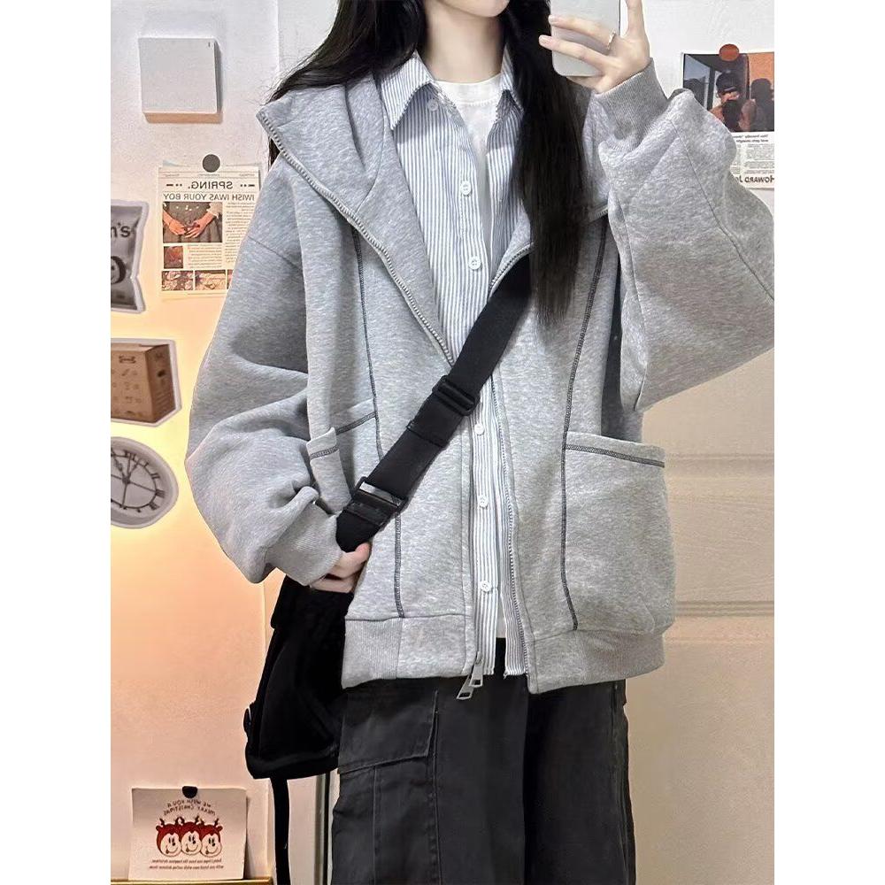 卫衣男连帽港风宽松潮牌百搭外套新款513AWT2176P62,女装短外套,星座513A
