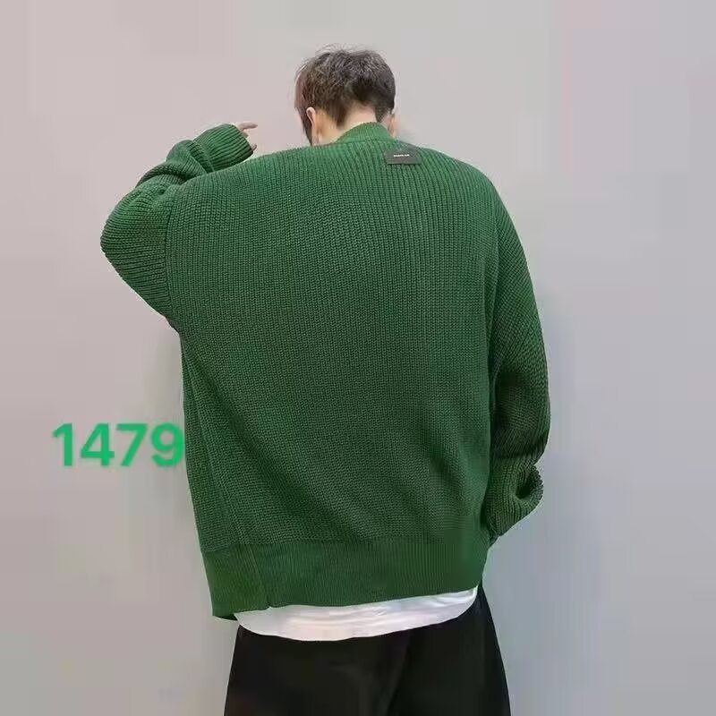 美式高街宽松时髦拉链立领外套男新款针织毛衣513A2222P47,男装针织衫/毛衣,星座513A