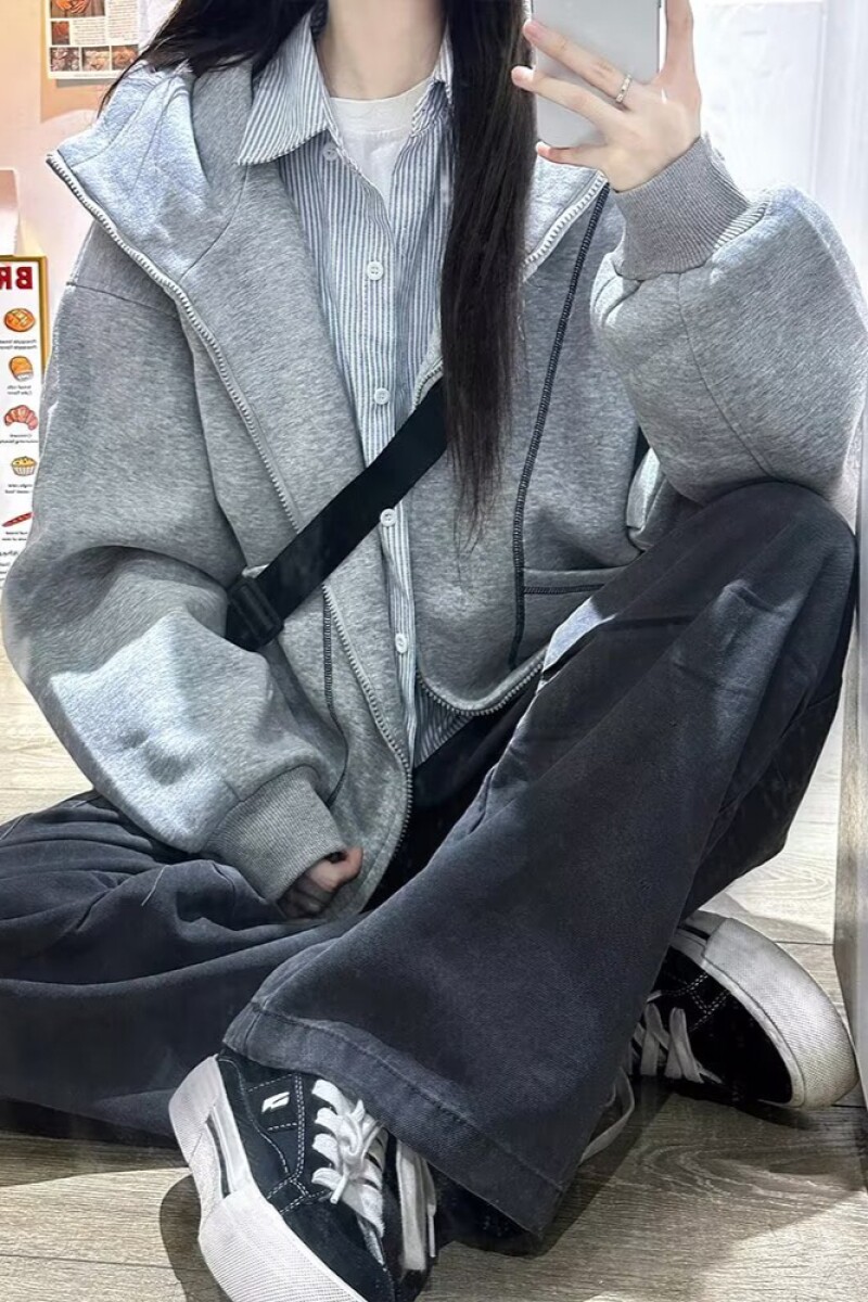 卫衣男连帽港风宽松潮牌百搭外套新款513AWT2176P62,女装短外套,星座513A