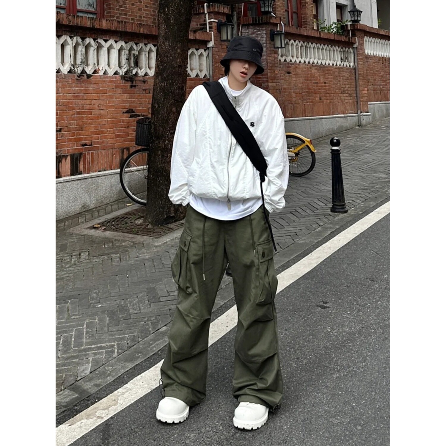 外套男新款夹克轻薄白色立领运动美式513AJK2239P60,男装夹克,星座513A