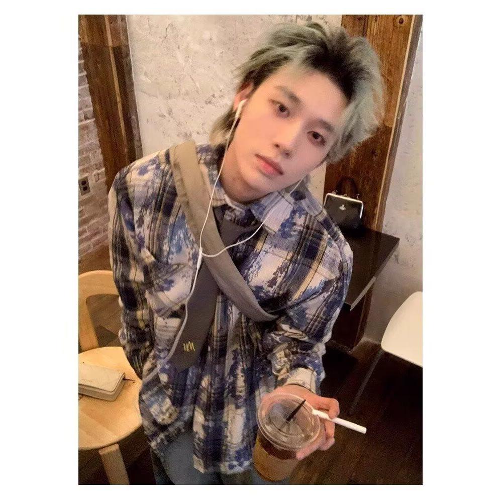 长袖衬衫日系港风宽松衬衣男潮流百搭休闲外套513ACS2134P33,男装衬衫,星座513A
