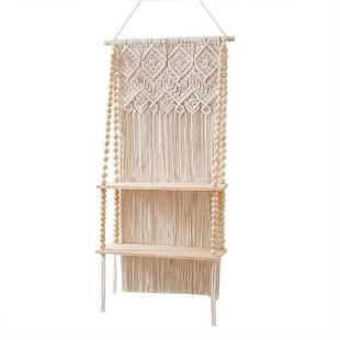 Plant Hanging Decor ShelNf Outdoor 极速Macrame Indoor Wall