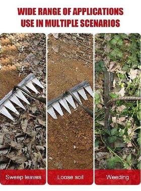 新品Dethatcher Rake Metal Lawn Rake And Grass RaSkes For Law