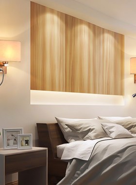 Americane bedroom wall lamp bedside lamp solid wood aisle la