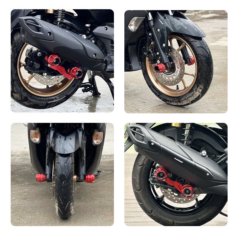 适用雅马哈TRICITY155改装排气管防摔K球铝合金防摔棒保险护杠配