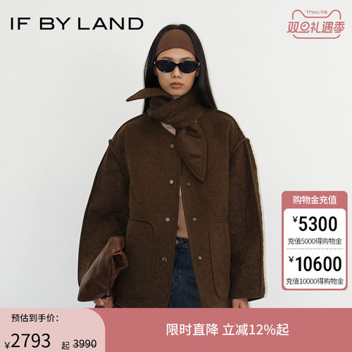 IFBYLAND可拆卸围巾棉服女