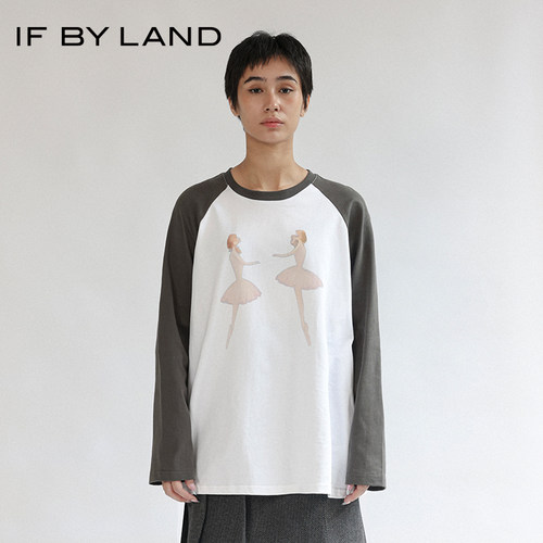 IFBYLAND双人芭蕾插肩长袖T恤