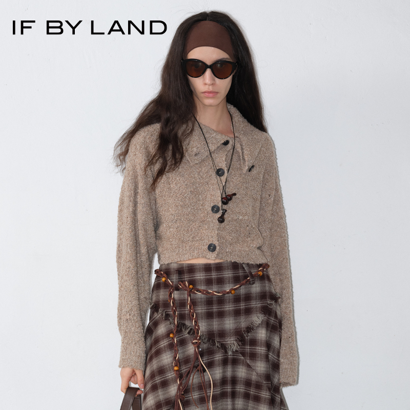 IFBYLAND堆领针织开衫