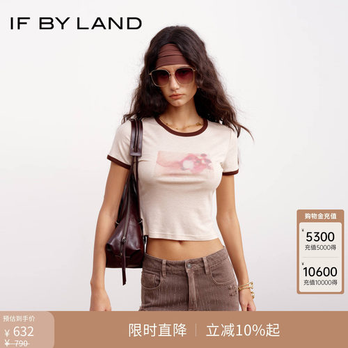 IF BY LAND 设计师品牌2026春季新品摄影印花RingerT恤女