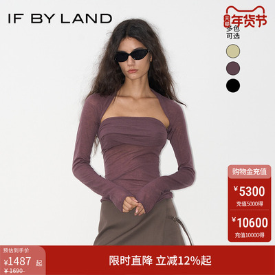 IF BY LAND 设计师品牌 2026春季新品薄透绵羊毛两件套上衣内搭