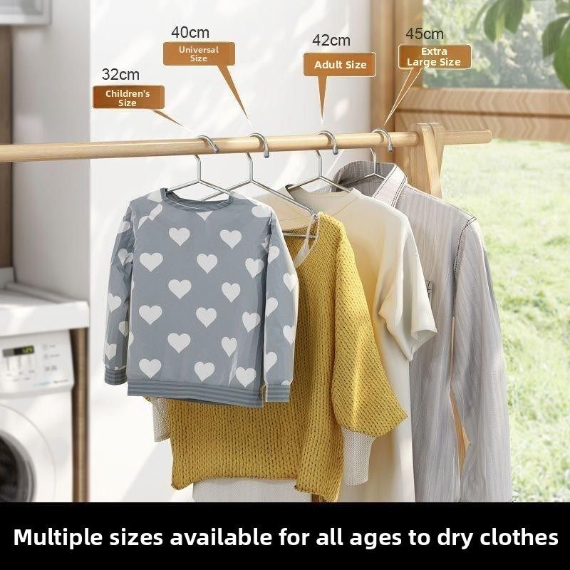新款304不锈钢衣架家用挂衣全加粗加大实L心金属晾衣无痕收纳神器,收纳整理,金属衣架,淘宝优惠券,粉丝福利购,淘宝优惠卷
