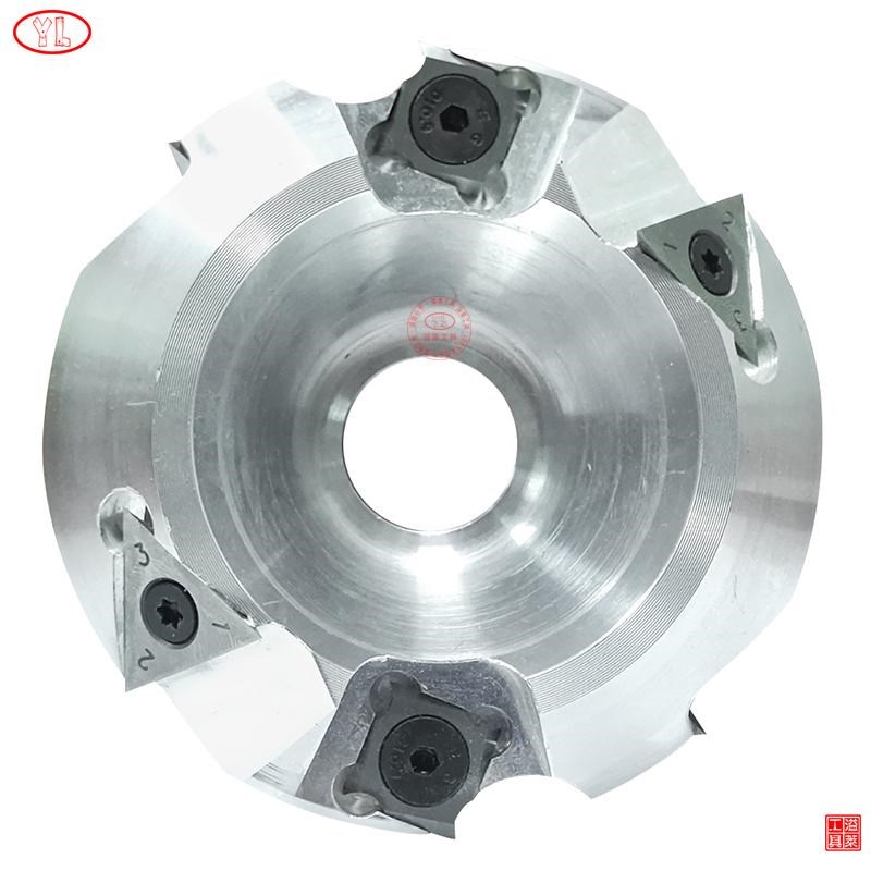 木工舍弃式d合金45度轨道锯开槽锯片改装多锯片木工V型槽折角铣刀