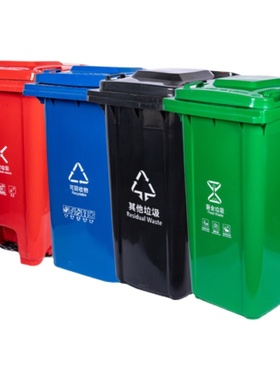 垃圾桶大号商用户外带盖环卫分类容量C120l 箱P家用专餐饮240升厨