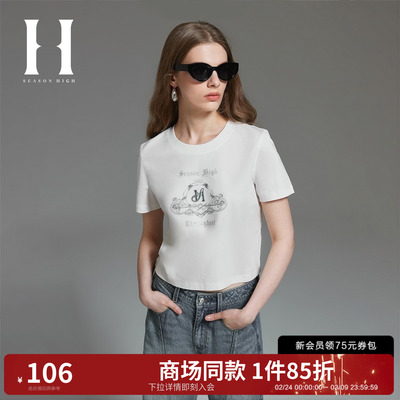 印花常规休闲短袖SEASONHIGH印花