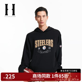 HIGH男装 NFL联名款 匹兹堡钢人队冬季 SEASON 新款 宽松纯棉连帽卫衣