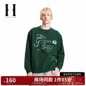 SEASON 工队字母刺绣潮舒适圆领卫衣男装 HIGH春季 NFL联名绿湾包装