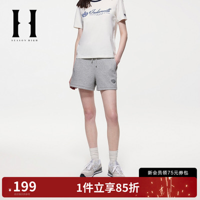 夏季NFL联名双侧插袋松紧抽绳短裤女装