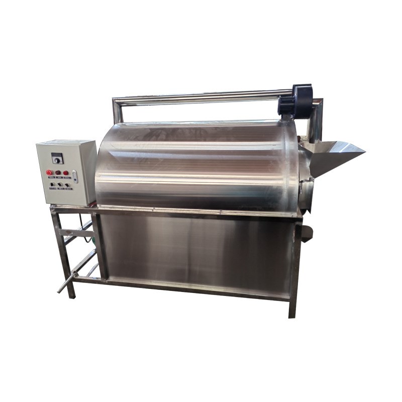 商用不锈钢电滚筒炒货机 敞口式瓜子板栗炒料机Q 自动控温滚筒炒