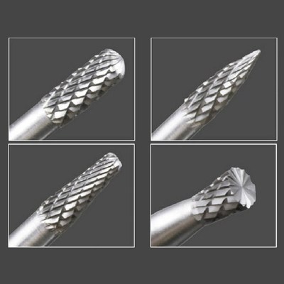 10 Sets of Double-Cut Solid Carbide Rotary Milling CXutters