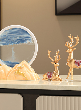 现代家居b流沙画摆件创意沙漏玄关酒柜电视柜装饰品进门客厅招财