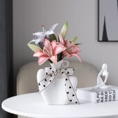 北欧inas风美人肩陶瓷花瓶客厅高冷家居饰品摆件装 饰高颜值花器