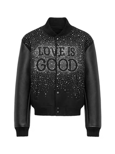 GOOD星夜烫钻羊毛棒球夹克外套男女情侣装 上衣 LOVE GOODBRAND