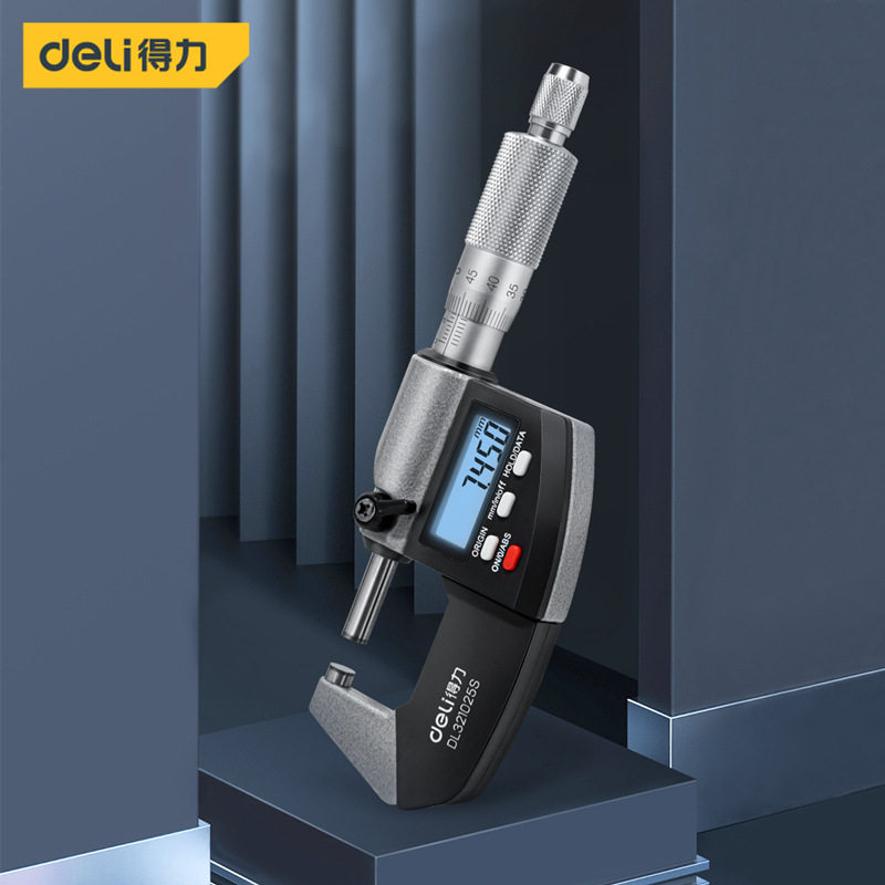 厂家直销DL321025S两用外径数显千分尺0-25mm高精度0.01mm测厚仪