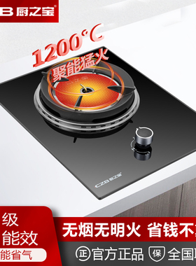 CZB/厨之宝E6101GX红外线燃气灶台嵌两用家用煤气灶猛火单灶