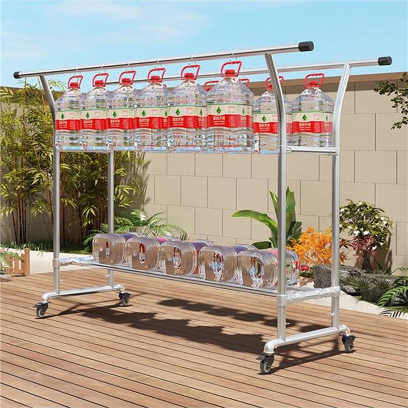 镀锌钢管晾衣架h落地户外室外家用简易双杆水管挂衣晒被架子凉衣