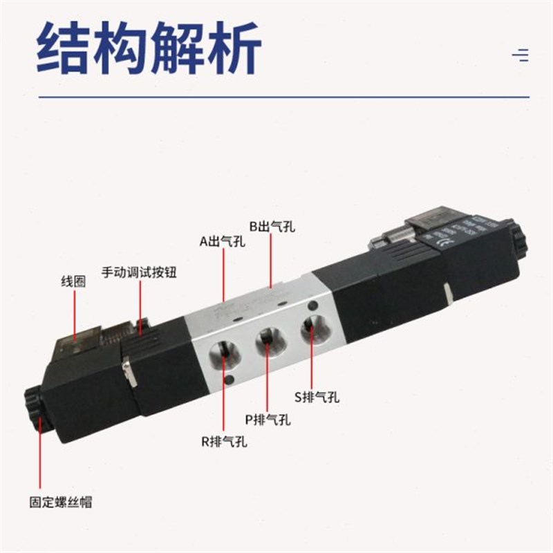 三位五通4V230C-08中封式气动电磁阀4V13B0C-06 4V330C-10 430C-1