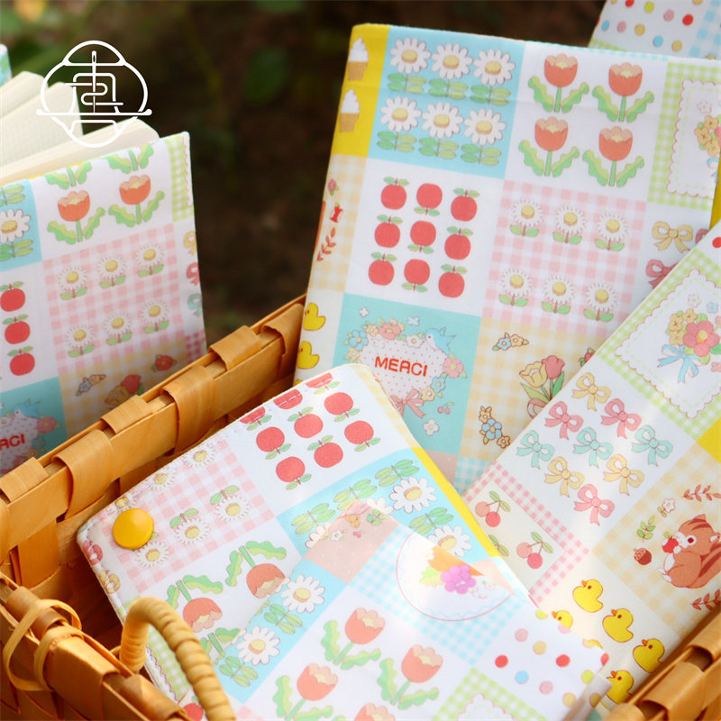 现货速发真我 野餐格子 可爱拼布风手工布书衣N手账A6手账本记事,文具电教/文化用品/商务用品,手帐/日程本/计划本,淘宝优惠券,粉丝福利购,淘宝优惠卷