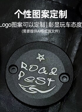 Black3哈雷摩l托车路威ST红色正时盖17后公路滑翔路王M8软尾正时