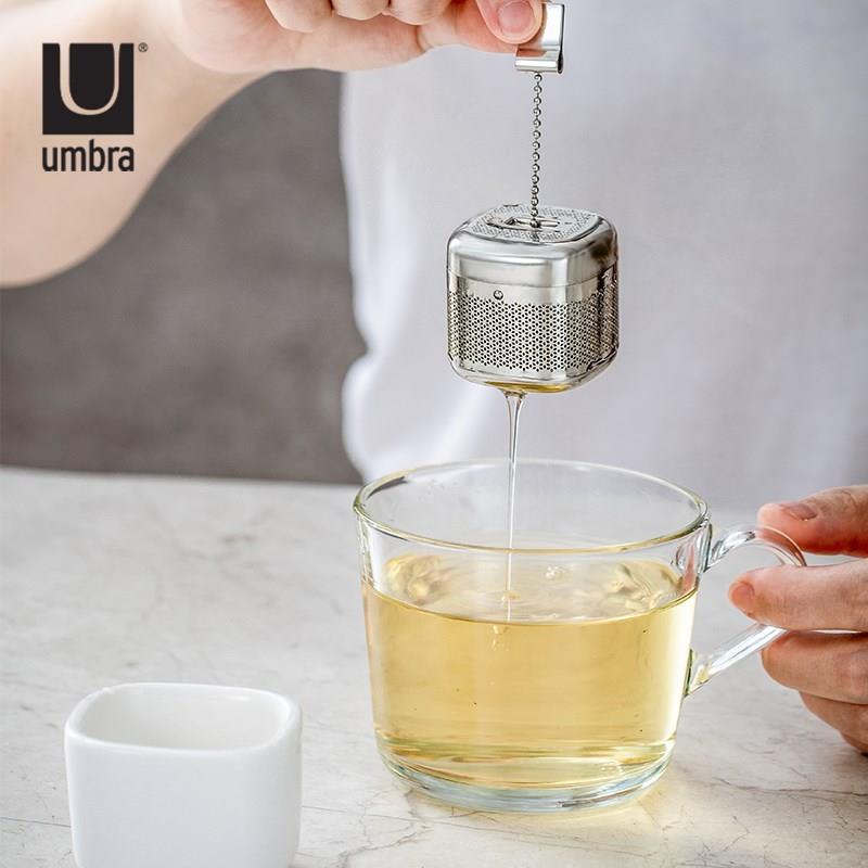 umbra茶漏茶滤茶包茶叶过滤网滤茶器不锈钢茶漏器茶球便携泡茶器