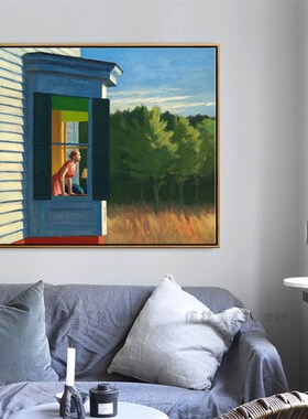 科德角早晨 Edward Hopper 霍F普 装饰画美国艺术客厅书房酒吧酒