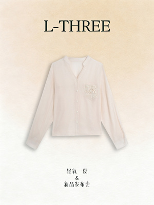 【夏日新品发布】L-THREE『苍葭小调』清冷蕾丝防晒衬衫 L3288