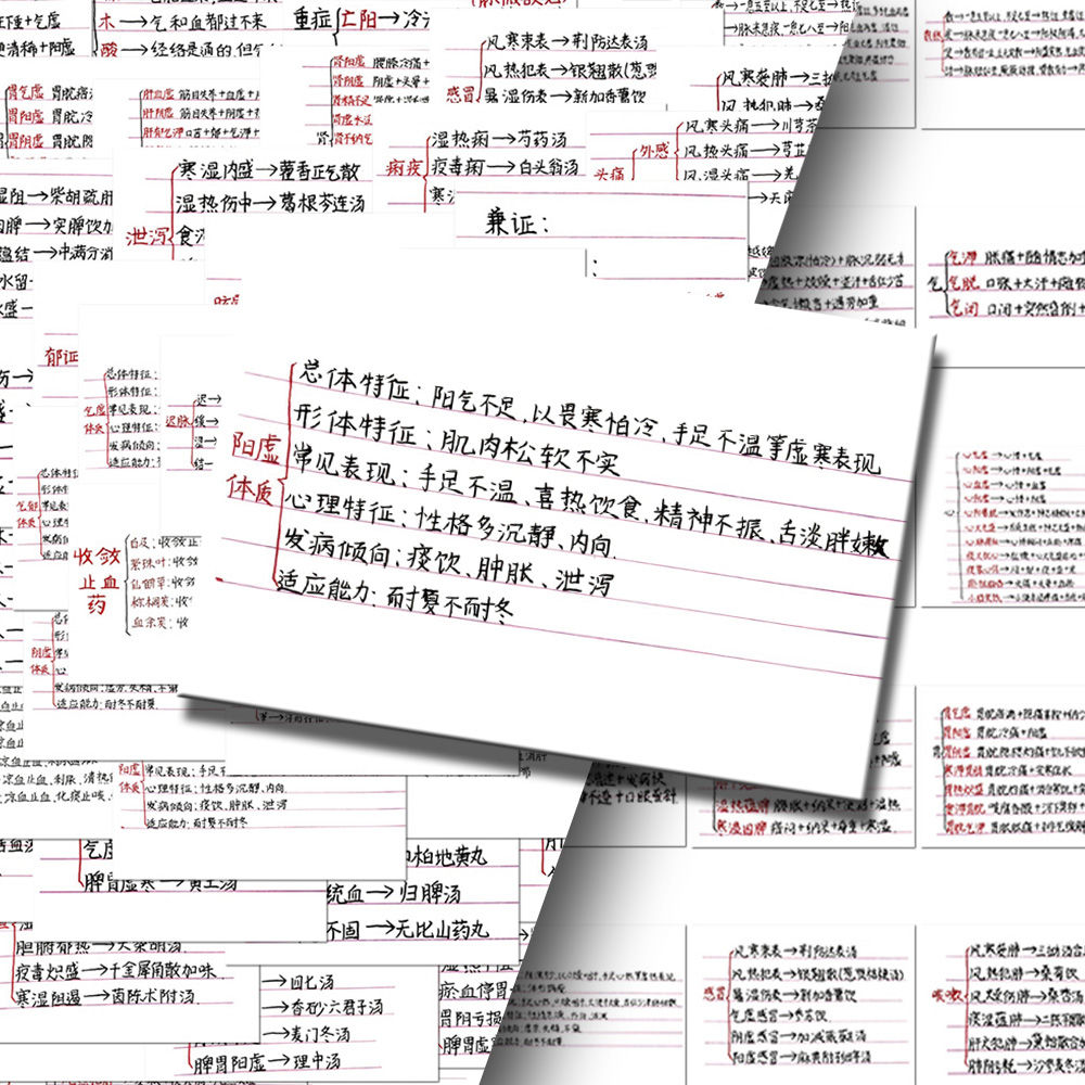 中医综合贴纸医学生诊断经验笔记