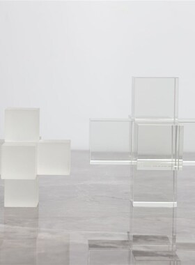 现代简约水晶十字架创意摆v件样板房售楼部家居玄关桌面软装饰品